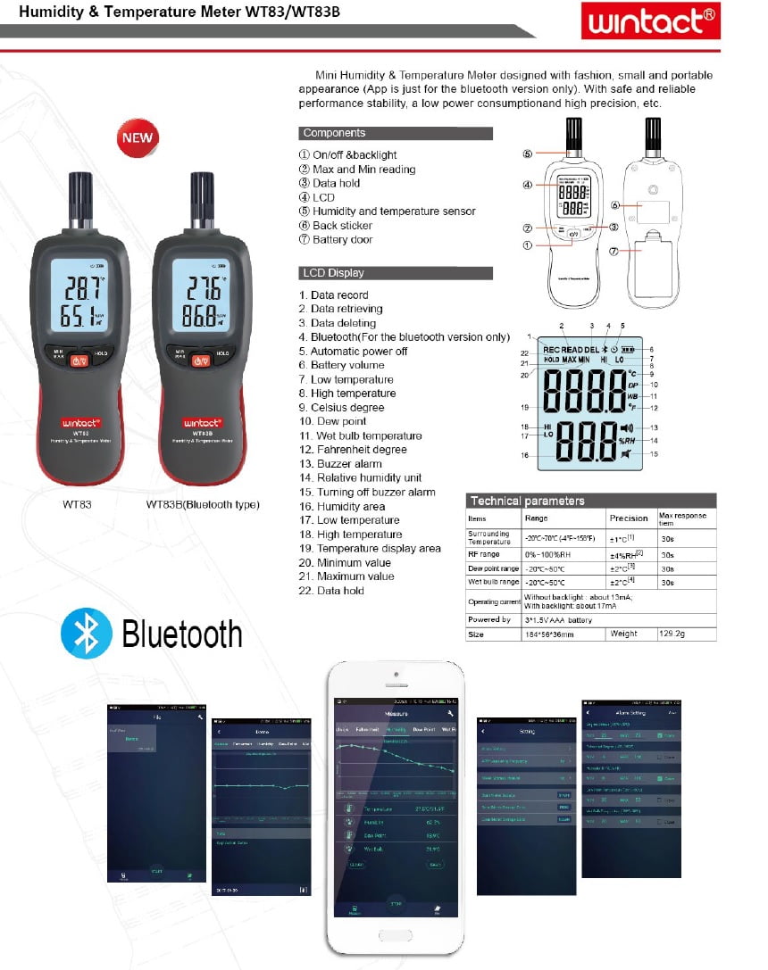 رطوبت سنج WINTACT مدل WT83